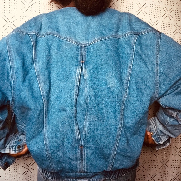 SOLD ❗️RARE Levi Denim Western-wear Bomber Jacket - Picture 5 of 8
